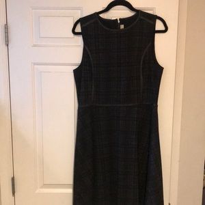 Ann Taylor plaid fit and flare dress